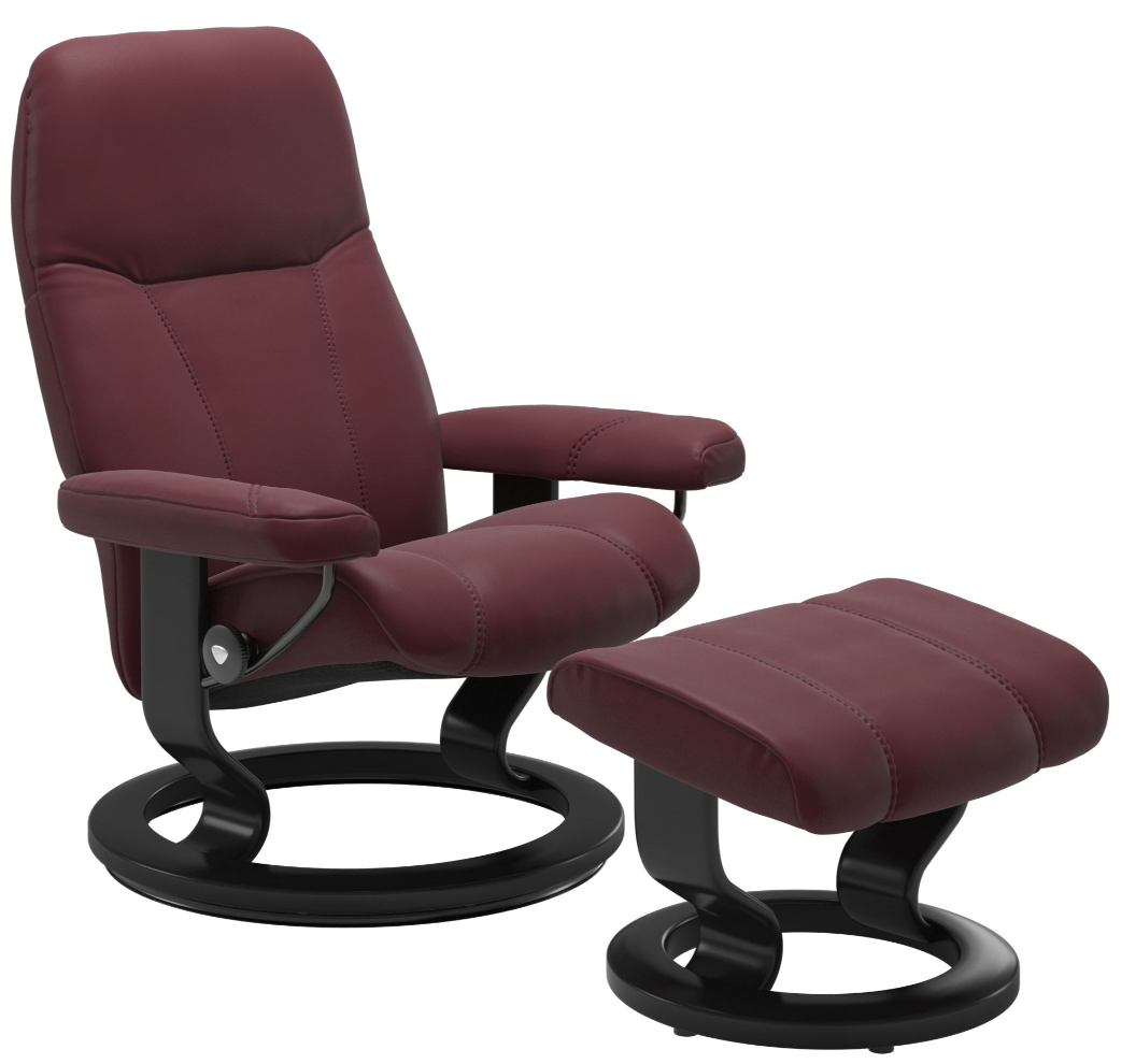 Ekornes Stressless Consul Medium Classic Recliner with Ekornes Stressless Consul Medium Classic Recliner with