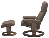 Ekornes Stressless Consul Small Classic Recliner with Ottoman