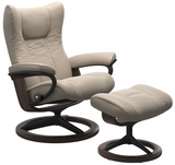 Ekornes Stressless Wing Medium Signature Recliner with Ottoman