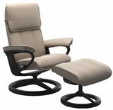Ekornes Stressless Admiral Medium Signature Recliner with Ottoman