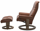Ekornes Stressless Sunrise Medium Classic New Sit Recliner with Ottoman