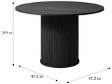 Unique Furniture Nola 4620 Black Oak Dining Table