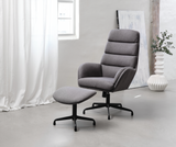 Unique Furniture Sifton 4801 Deep Grey Recliner & Ottoman