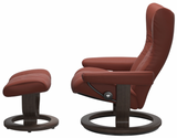 Ekornes Stressless Wing Large Classic Recliner with Ottoman