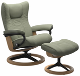 Ekornes Stressless Wing Small Signature Recliner with Ottoman