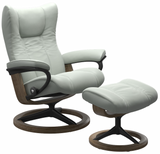 Ekornes Stressless Wing Medium Signature Recliner with Ottoman