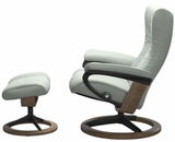 Ekornes Stressless Wing Medium Signature Recliner with Ottoman