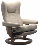 Ekornes Stressless Wing Medium Classic Power Recliner With Ottoman