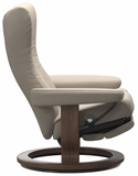 Ekornes Stressless Wing Medium Classic Power Recliner With Ottoman