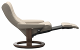Ekornes Stressless Wing Medium Classic Power Recliner With Ottoman
