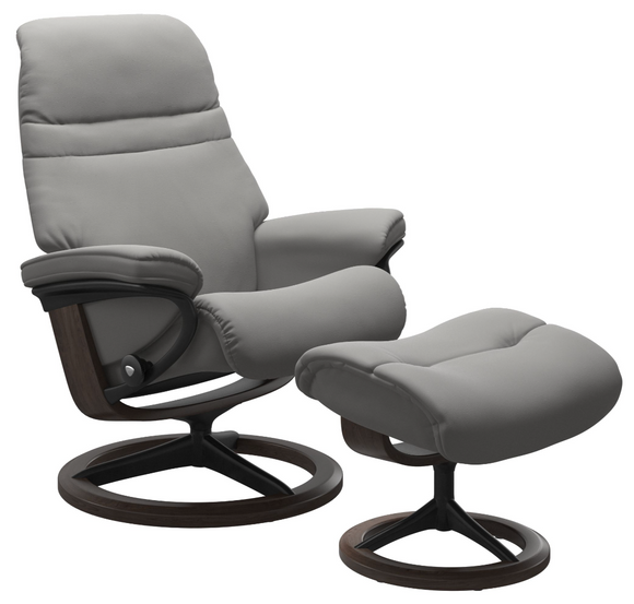 Ekornes Stressless Sunrise Small Signature Recliner with Ottoman