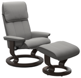 Ekornes Stressless Admiral Medium Classic Recliner with Ottoman