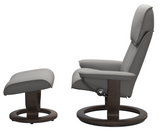 Ekornes Stressless Admiral Medium Classic Recliner with Ottoman