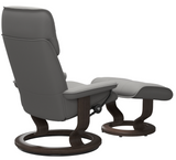 Ekornes Stressless Admiral Medium Classic Recliner with Ottoman