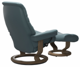 Ekornes Stressless Sunrise Medium Classic New Sit Recliner with Ottoman