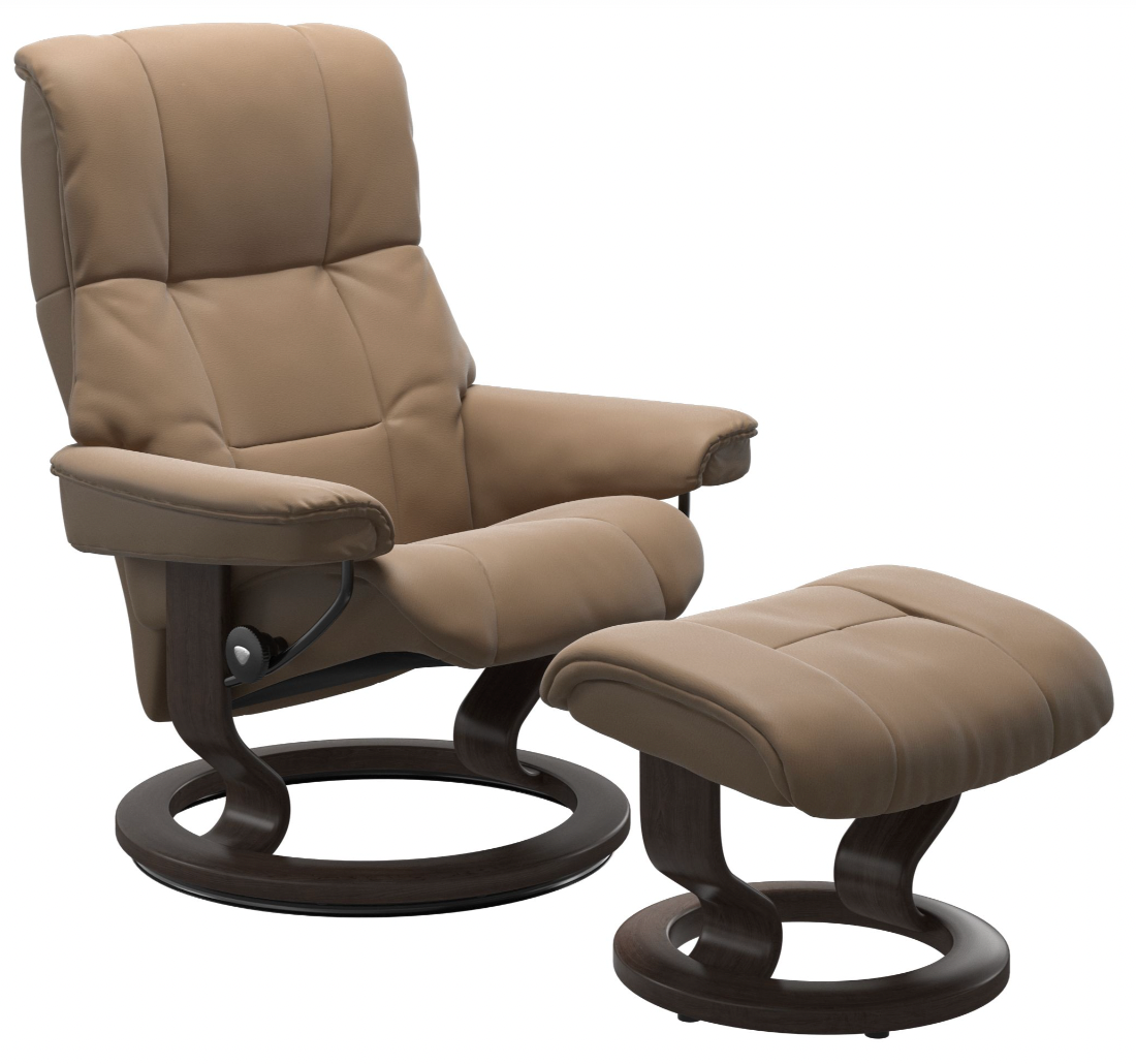 Ekornes Stressless Mayfair Large Classic Recliner with Ottoman