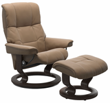 Ekornes Stressless Mayfair Large Classic Recliner with Ottoman