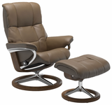 Ekornes Stressless Mayfair Large Signature Aluminum Velaro Leather *Quick Ship*