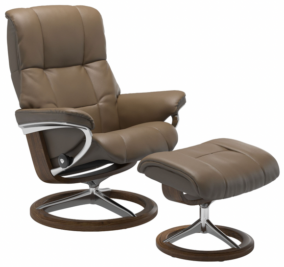 Ekornes Stressless Mayfair Small Signature Aluminum Velaro Leather *Quick Ship*