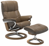 Ekornes Stressless Mayfair Large Signature Aluminum Velaro Leather *Quick Ship*