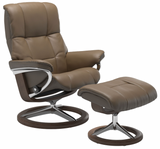 Ekornes Stressless Mayfair Small Signature Aluminum Velaro Leather *Quick Ship*