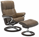 Ekornes Stressless Mayfair Small Signature Aluminum Velaro Leather *Quick Ship*