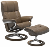 Ekornes Stressless Mayfair Medium Signature Aluminum Velaro Leather *Quick Ship*