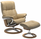 Ekornes Stressless Mayfair Medium Signature Aluminum Velaro Leather *Quick Ship*
