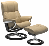 Ekornes Stressless Mayfair Large Signature Aluminum Velaro Leather *Quick Ship*