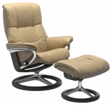 Ekornes Stressless Mayfair Medium Signature Aluminum Velaro Leather *Quick Ship*