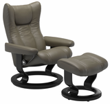 Ekornes Stressless Wing Medium Classic Velaro Leather *Quick Ship*