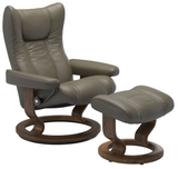 Ekornes Stressless Wing Medium Classic Velaro Leather *Quick Ship*