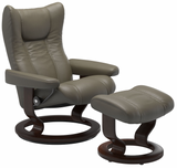 Ekornes Stressless Wing Small Classic Velaro Leather *Quick Ship*
