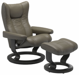 Ekornes Stressless Wing Small Classic Velaro Leather *Quick Ship*