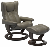 Ekornes Stressless Wing Small Classic Velaro Leather *Quick Ship*