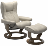 Ekornes Stressless Wing Medium Classic Velaro Leather *Quick Ship*