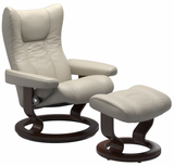 Ekornes Stressless Wing Medium Classic Velaro Leather *Quick Ship*