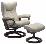 Ekornes Stressless Wing Large Signature Matte Black Velaro Leather *Quick Ship*