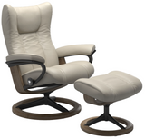 Ekornes Stressless Wing Medium Signature Matte Black Velaro Leather *Quick Ship*