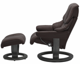 Ekornes Stressless Reno Medium Classic Recliner with Ottoman