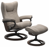 Ekornes Stressless Wing Large Signature Recliner with Ottoman