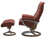 Ekornes Stressless Sunrise Medium Signature New Sit Recliner with Ottoman