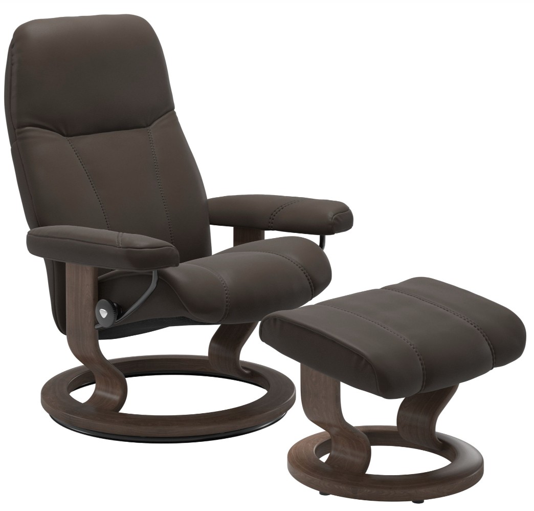 Ekornes Stressless Consul Large Classic Recliner with Ottoman Ekornes Stressless Consul Large Classic Recliner with Ottoman
