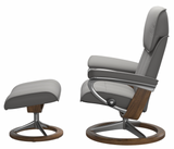 Ekornes Stressless Admiral Medium Signature Recliner with Ottoman