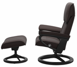 Ekornes Stressless Admiral Medium Signature Recliner with Ottoman