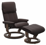 Ekornes Stressless Admiral Medium Classic Recliner with Ottoman