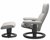 Ekornes Stressless Consul Small Classic Batick Leather Recliner with Ottoman