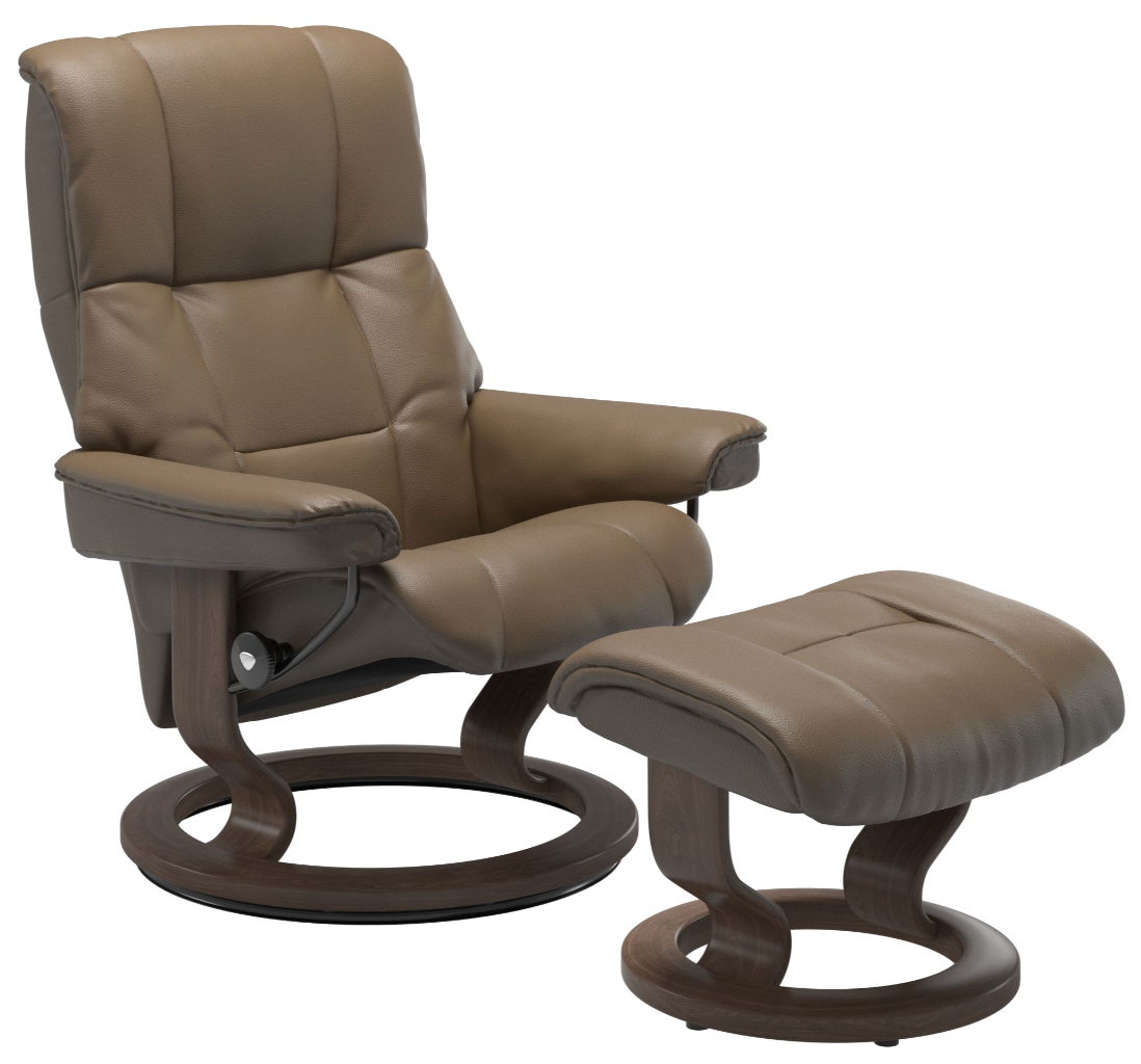 【極美品】EKORNES エコーネス メイフェア Stressless® May Ekornes Stressless Mayfair Medium Classic Recliner with Ottoman