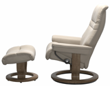 Ekornes Stressless Sunrise Small Classic New Sit Recliner with Ottoman