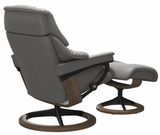 Ekornes Stressless Reno Small Signature New Sit Recliner with Ottoman